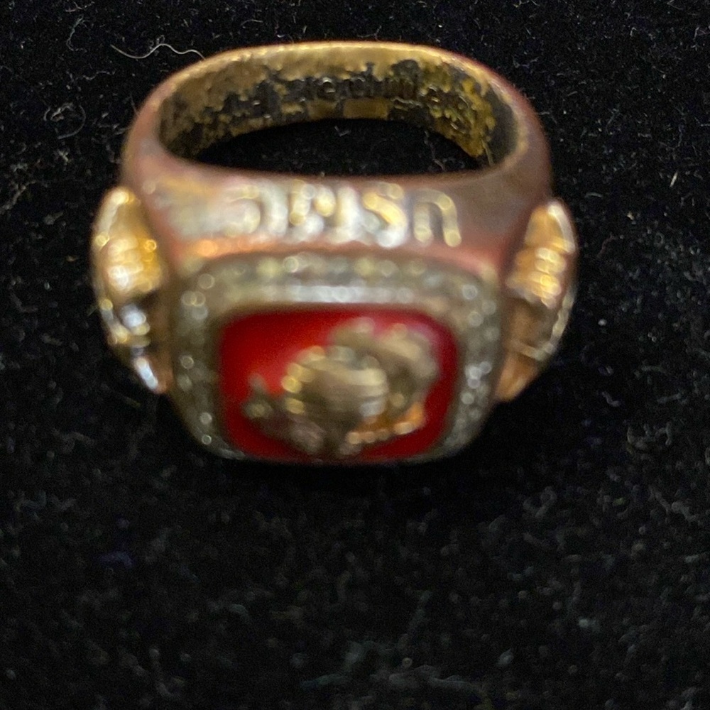 Gold and Red Marine Corps Ring Milton - Picture 10 of 16